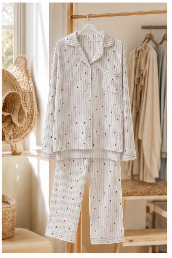 Pyjamaset met Bloemetjesprint