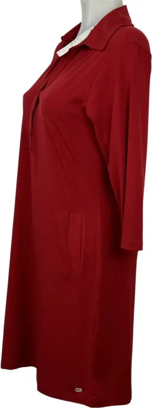 Angelle Milan - travelstof jurk - Rode Jurk - Ademend - Kreukherstellend - Duurzame zomerjurk - Mapsy B.V
