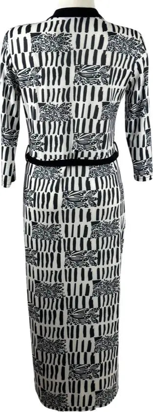 Angelle Milan - travelstof jurk - Zwart/Wit Maxi Jurk - Ademend - Kreukherstellend - Duurzame zomerjurk - Mapsy B.V