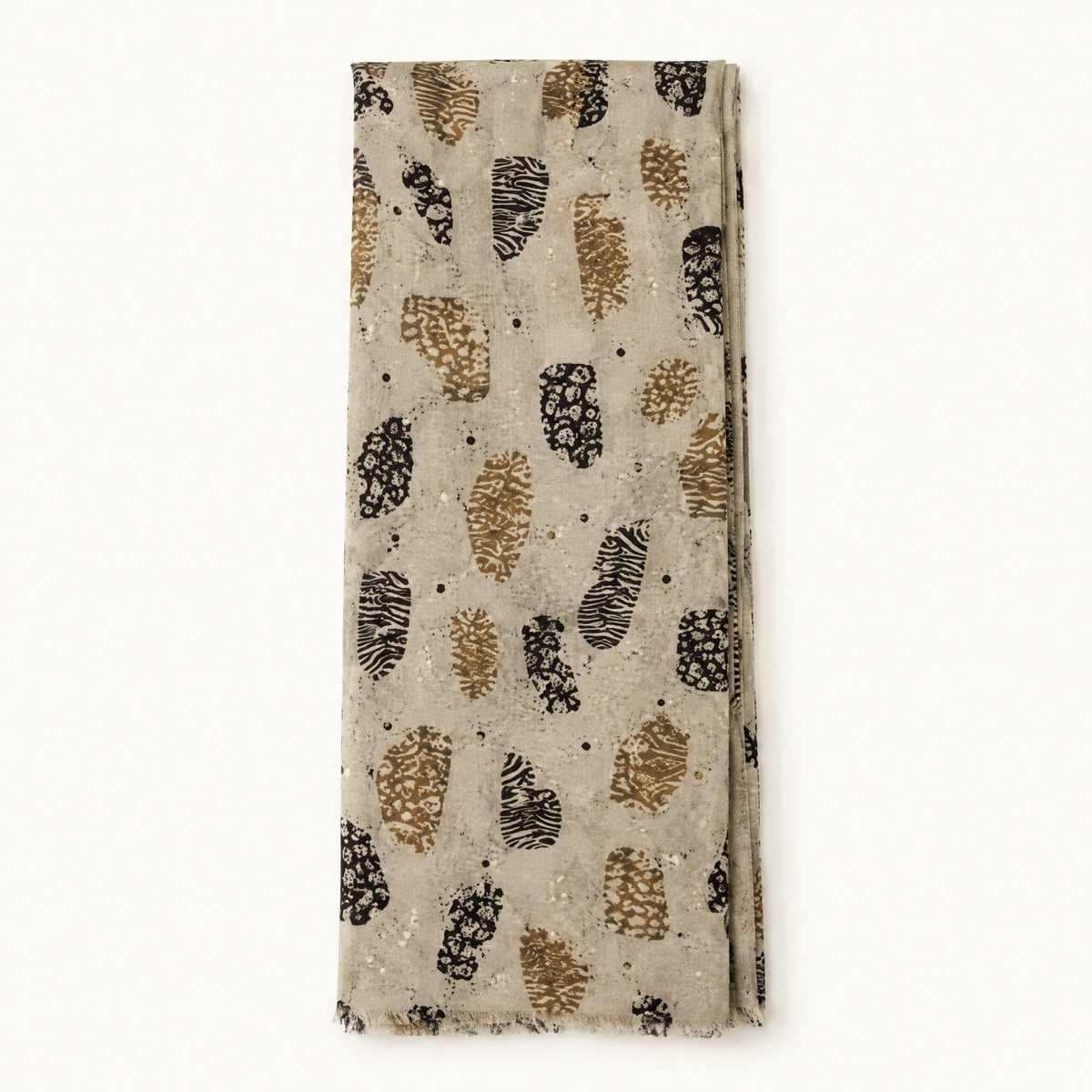 Sjaal met Kattenprint en Goudfolie - 70x180 cm