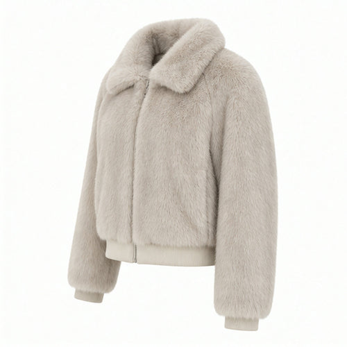 Faux Fur Bomberjas met Elastische Band - One Size