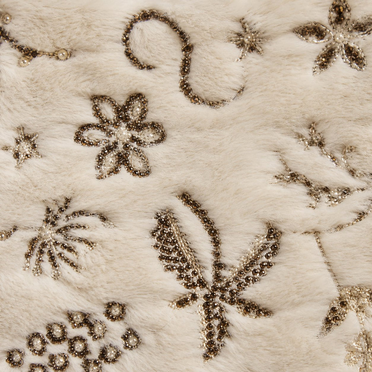 Geborduurd Faux Fur Schoudertasje - 27x18 cm