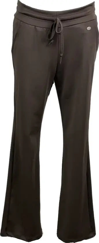 Angelle Milan – travelstof broek voor dames – Bruine Broek met Wijde Pijpen – Ademend – Kreukherstellend – Duurzame Broek - Mapsy B.V