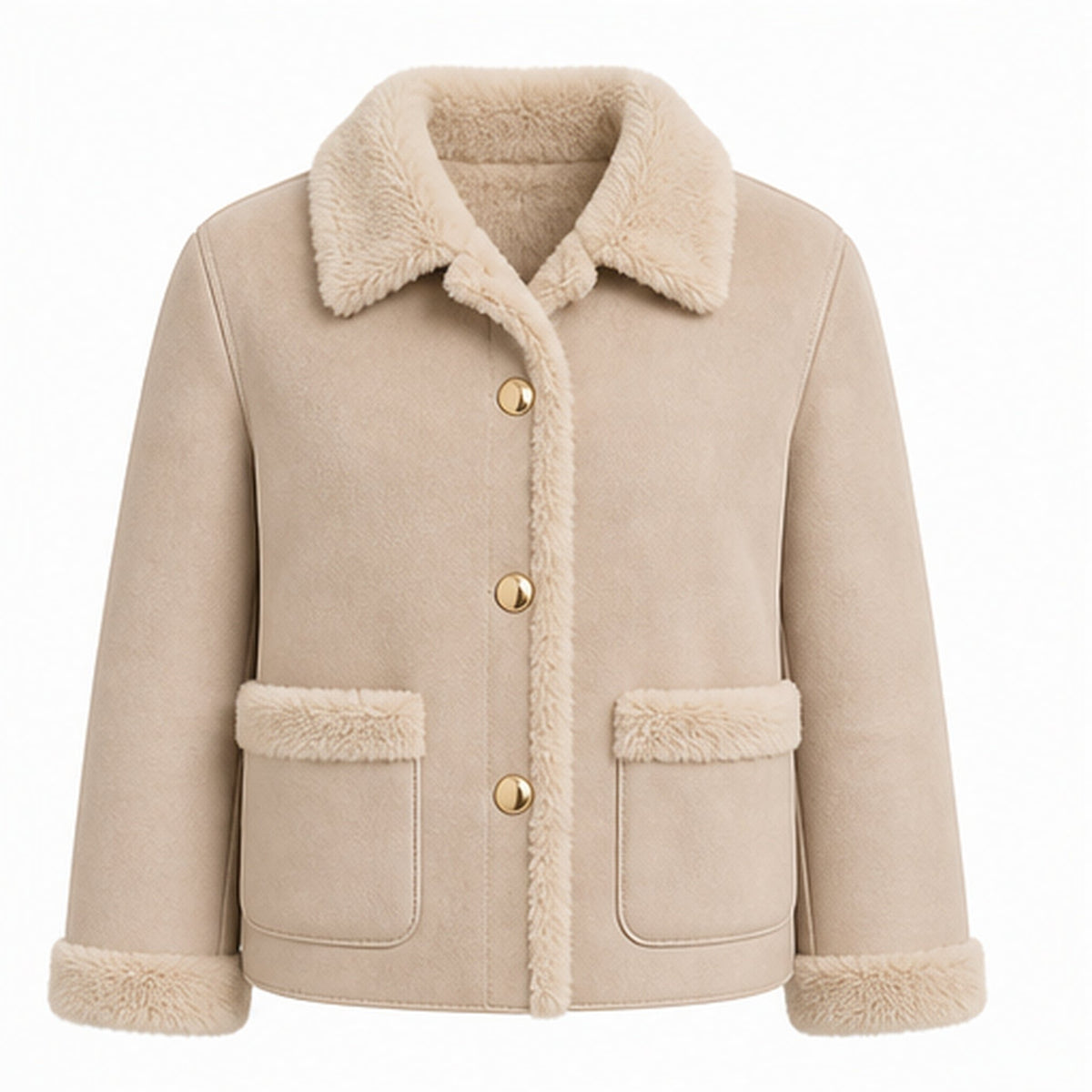 Reversible Faux Fur Jas - S/M & M/L
