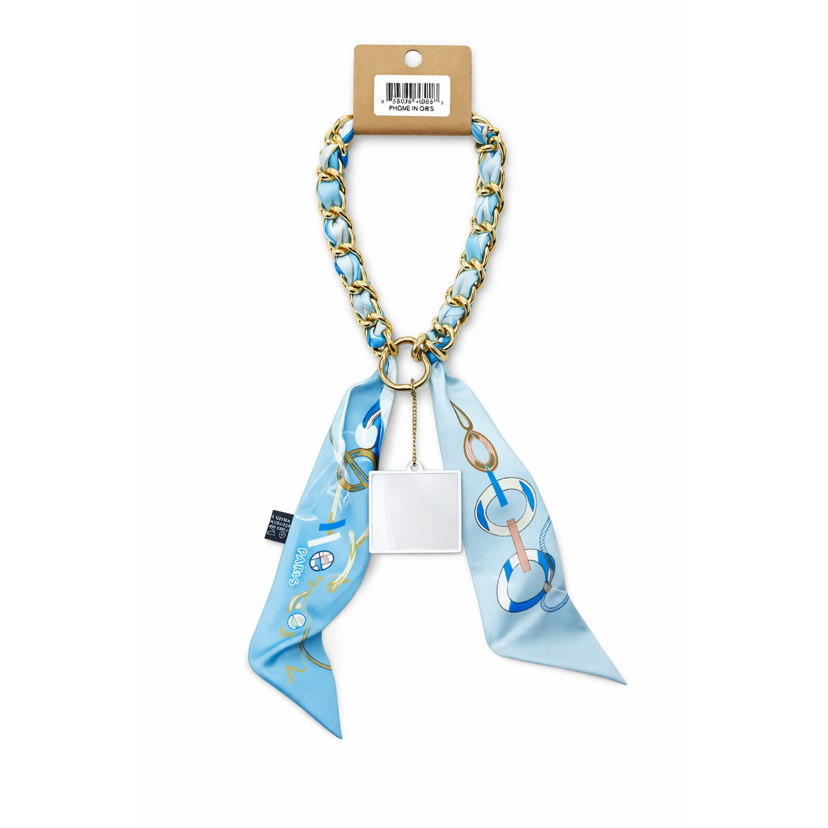 HS Telefoonkoord - In 5+ Kleuren - Stof/Metaal - Blauw