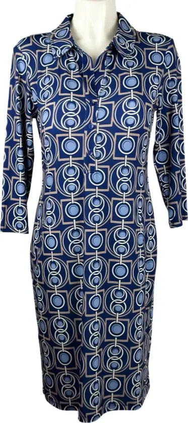 Angelle Milan - travelstof jurk - Donkerblauwe Jurk - Ademend - Kreukherstellend - Duurzame zomerjurk - in 5 maten! - Mapsy B.V