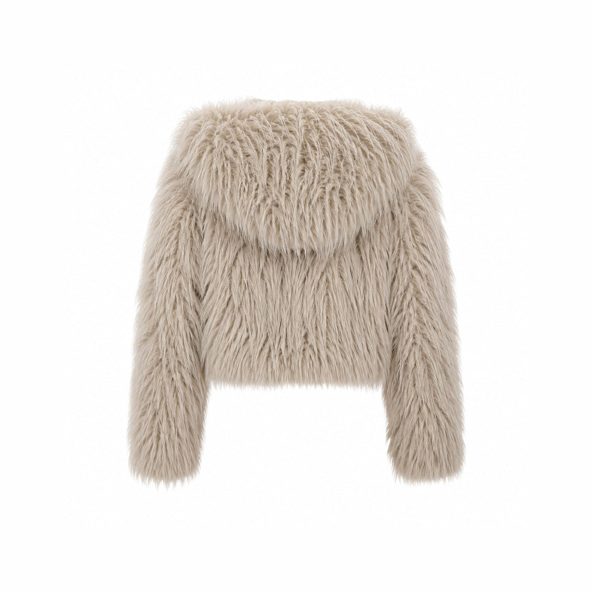 Shaggy Faux Fur Jas met Capuchon - One Size