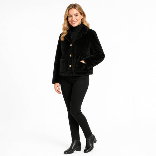 Reversible Faux Fur Jas - S/M & M/L
