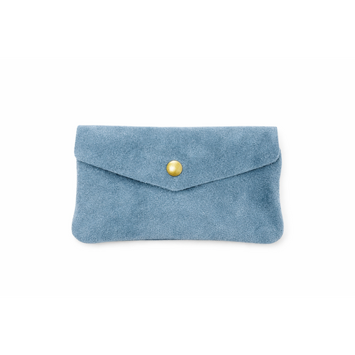 HS Portemonnee - Groot - In 10+ Kleuren - Echt Leder - Grijs/Blauw