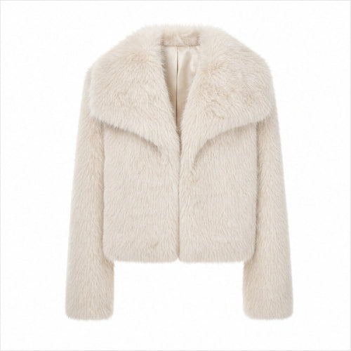 Korte Faux Fur Jas - Lange Mouwen - One Size