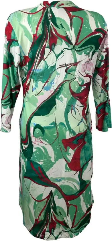 Angelle Milan - Groene travelstof jurk voor Dames - Travelstof - Ademend - Kreukherstellend - Duurzaam - in 5 maten! - Mapsy B.V