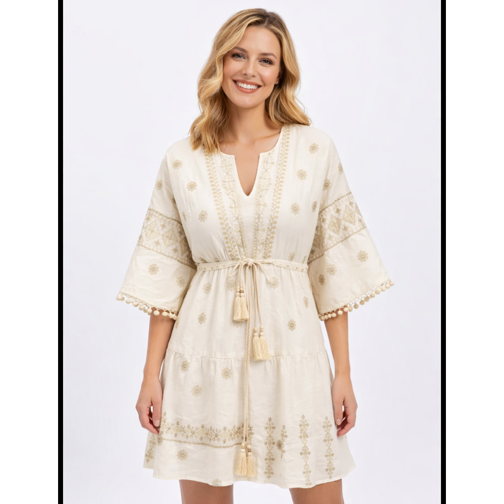 HS Zomerjurk - Free Size - comfortabele pasvorm - 2 kleuren - MODEL_FRONT