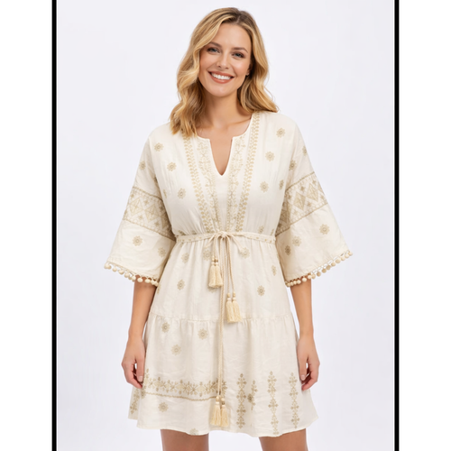 HS Zomerjurk - Free Size - comfortabele pasvorm - 2 kleuren - MODEL_FRONT