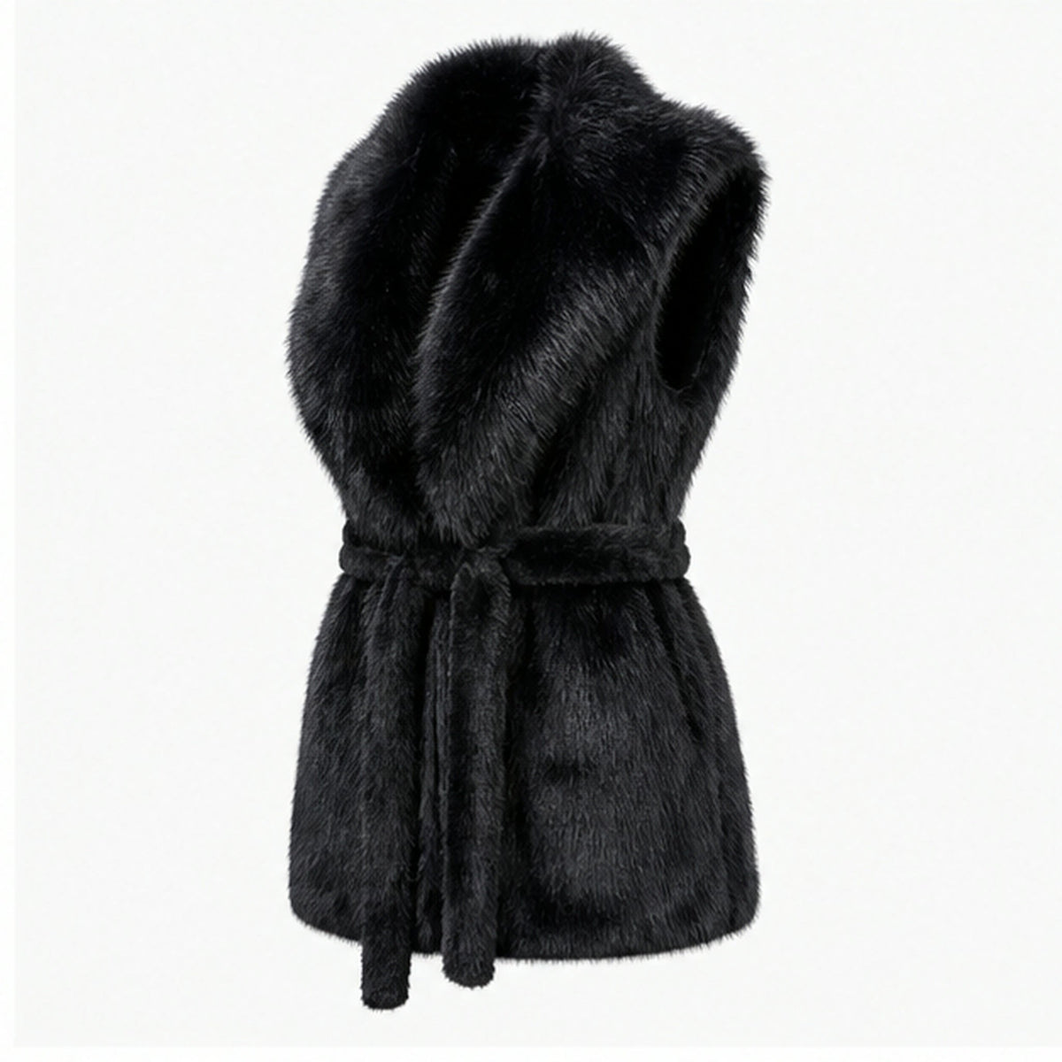 Faux Fur Gilet met Ceintuur - One Size