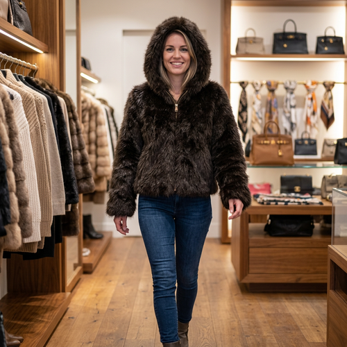 Faux Fur Jas – Model 41185