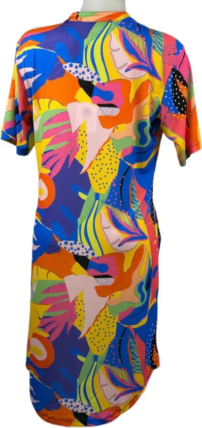 Angelle Milan – Travelstof jurk dames – Multikleur print Jurk – Ademend – Kreukherstellend – Duurzame jurk - Mapsy B.V