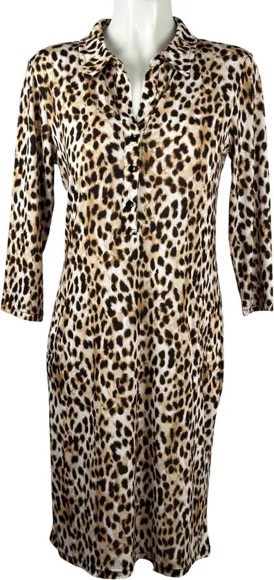 Angelle Milan - travelstof jurk voor dames - Tijgerprint Jurk - Ademend - Kreukherstellend - Duurzame zomerjurk - Mapsy B.V
