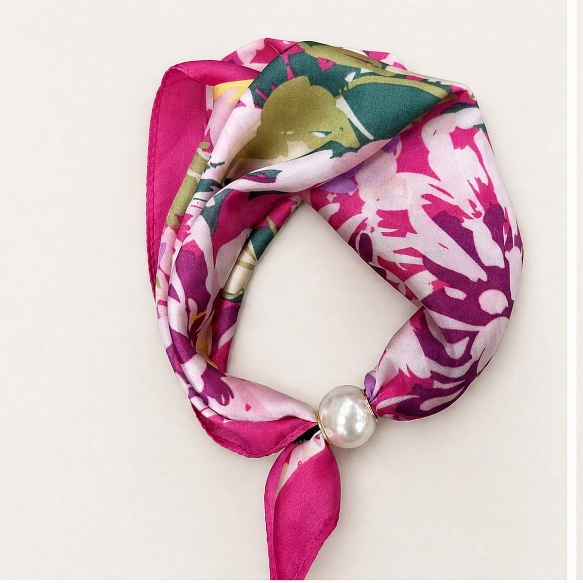 Parelsjaal met Bloemenprint