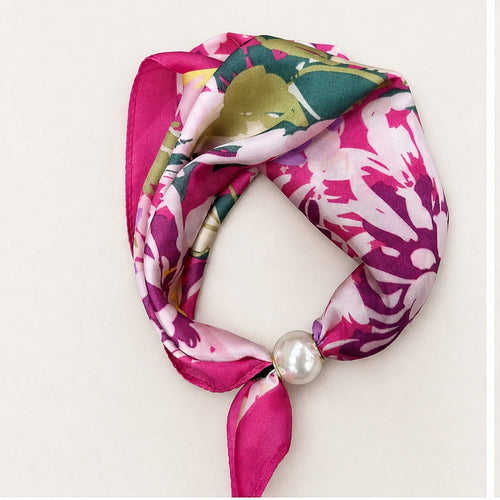 Parelsjaal met Bloemenprint