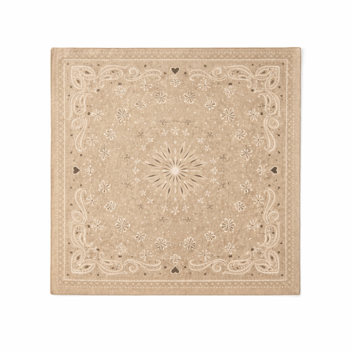 HS Sjaal - 70x70 - Hartje Paisley - Katoen - veelzijdig te stylen - 6 kleuren - 70x70 cm - BACK