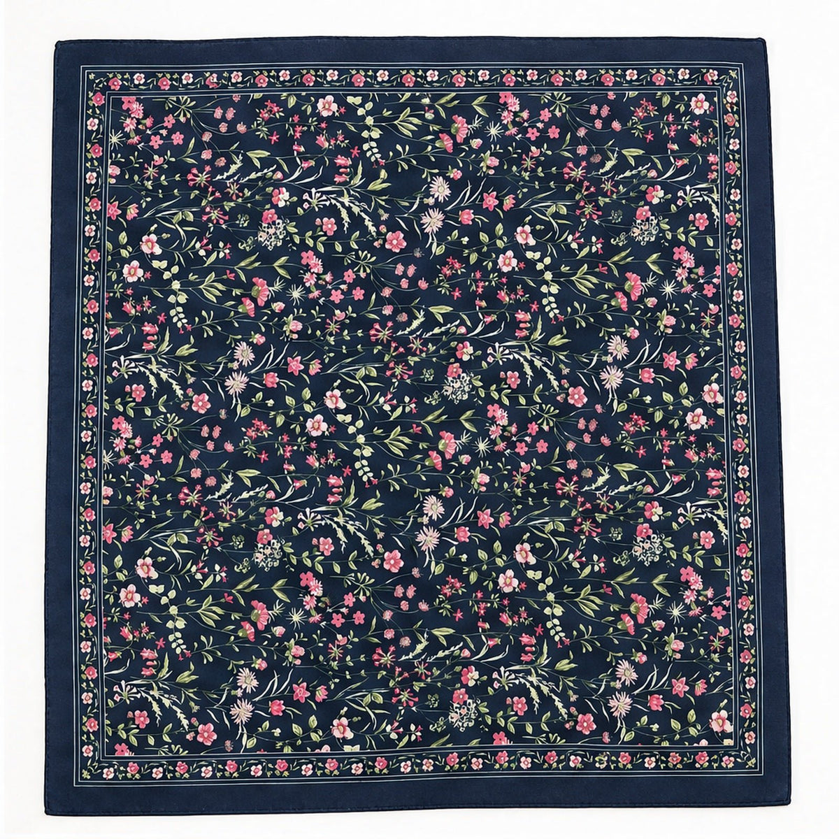Vierkante Sjaal 70x70 Satijnlook – Bloemenprint
