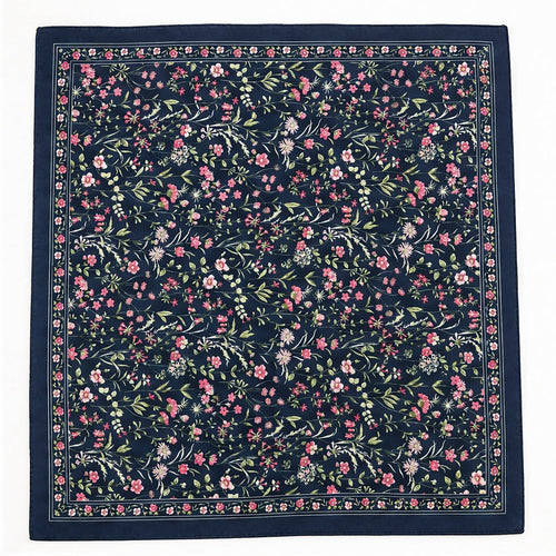 Vierkante Sjaal 70x70 Satijnlook – Bloemenprint