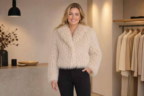 Shaggy Harige Jas - S/M en M/L