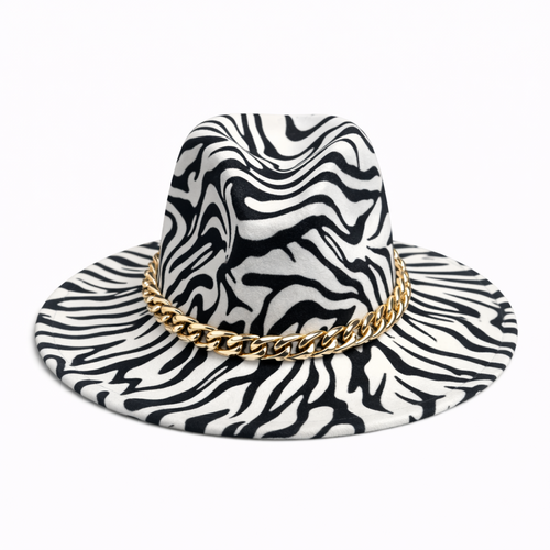 HS Hoed - In 3 Kleuren - Dikke Stevige Stof met Ketting - Zebra