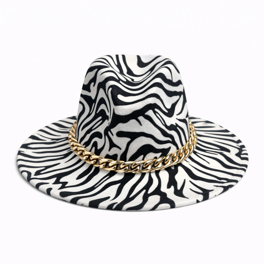 HS Hoed - In 3 Kleuren - Dikke Stevige Stof met Ketting - Zebra