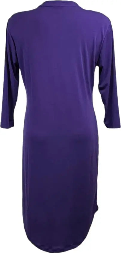 Angelle Milan – travelstof jurk voor dames – Paarse Effen jurk – Ademend – Kreukvrij – Duurzame Jurk - Mapsy B.V