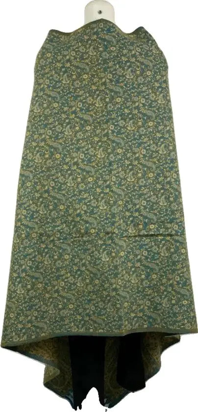 Elegante Groene Paisley Sjaal met Franjes - Te gebruiken als Sjaal en Omslagdoek - in 2 kleuren - Comfortabel en Warm