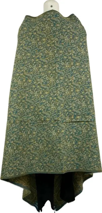 Elegante Groene Paisley Sjaal met Franjes - Te gebruiken als Sjaal en Omslagdoek - in 2 kleuren - Comfortabel en Warm - Mapsy B.V