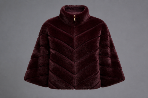 Faux Fur Top Driekwart Mouwen - One Size