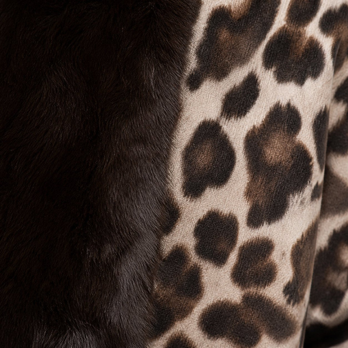 Stola Luipaardprint met Faux Fur Rand - 60x200 cm