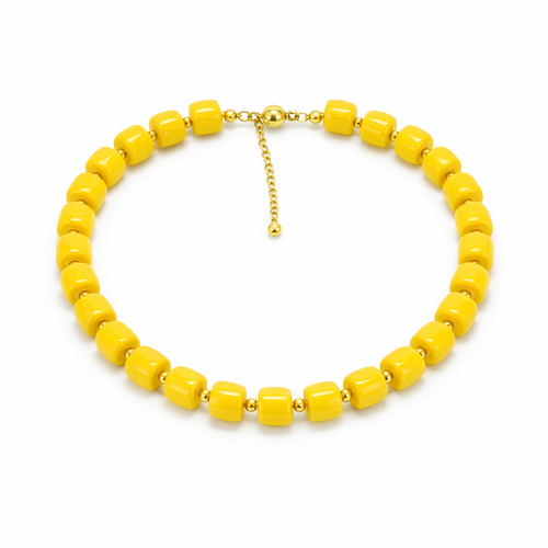 HS Ketting - Met Gouden Touch - statement detail - 14 kleuren - BACK