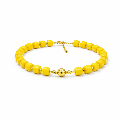 HS Ketting - Met Gouden Touch - statement detail - 14 kleuren - SIDE