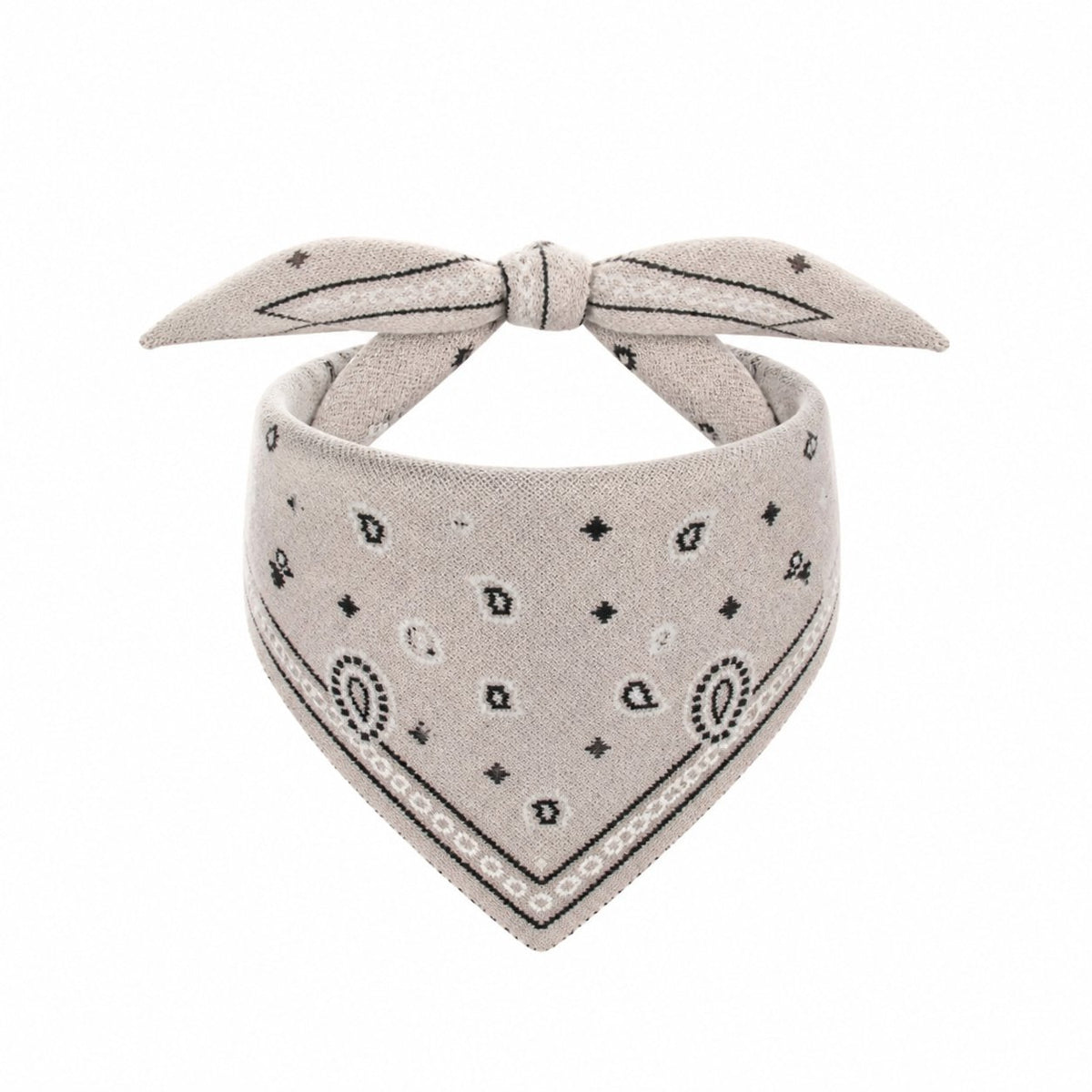 Gebreide Bandanasjaal met Paisleyprint