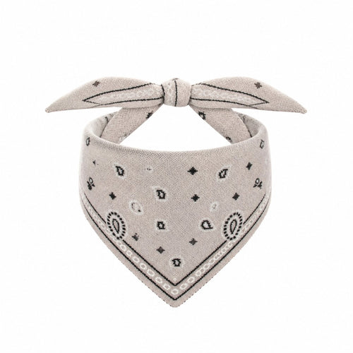 Gebreide Bandanasjaal met Paisleyprint