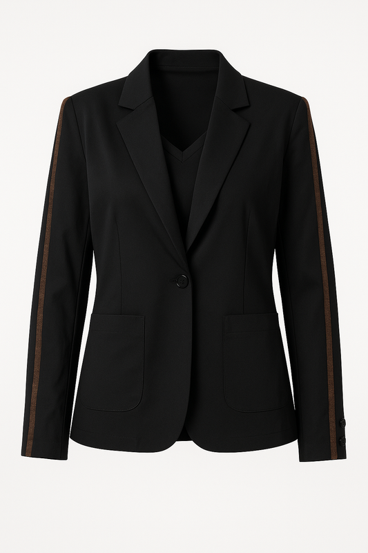 Dames blazer met Glitterband op Mouw