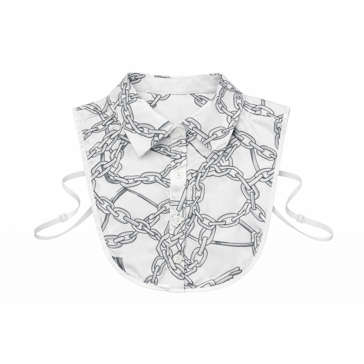 HS - Kraagje / Dickey - 10+ Prints - Losse Kraag - Wit Chains