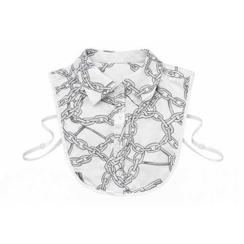 HS - Kraagje / Dickey - 10+ Prints - Losse Kraag - Wit Chains