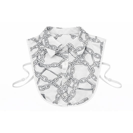 HS - Kraagje / Dickey - 10+ Prints - Losse Kraag - Wit Chains
