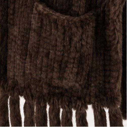 Faux Fur Poncho Sjaal
