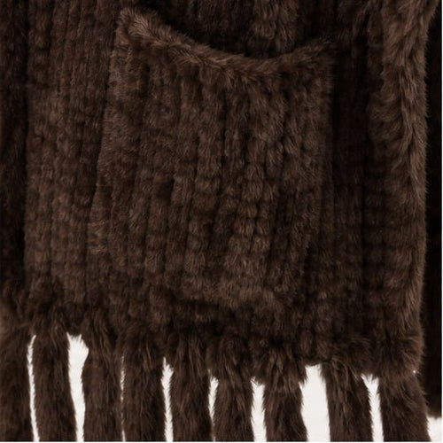 Faux Fur Poncho Sjaal