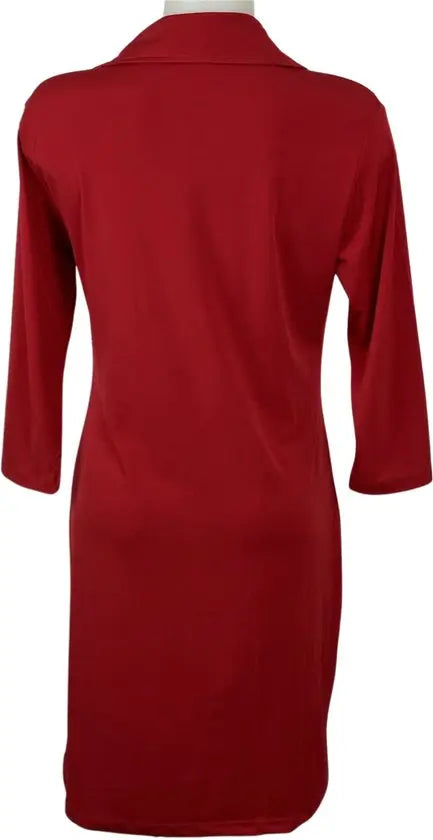 Angelle Milan - travelstof jurk - Rode Jurk - Ademend - Kreukherstellend - Duurzame zomerjurk - Mapsy B.V