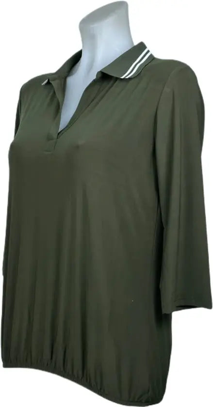 Angelle Milan – travelstof blouse – Army Sportieve blouse met Band – Ademend – Kreukvrij – Duurzame Blouse - Mapsy B.V