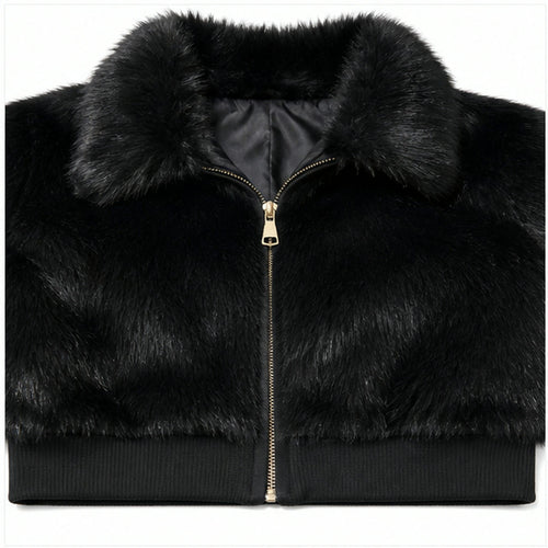 Faux Fur Bomberjas met Elastische Band - One Size