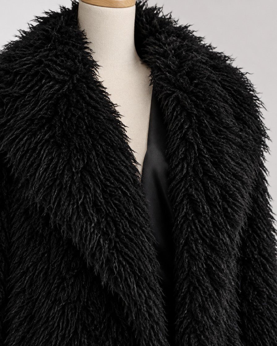 Faux Fur Shaggy Jas