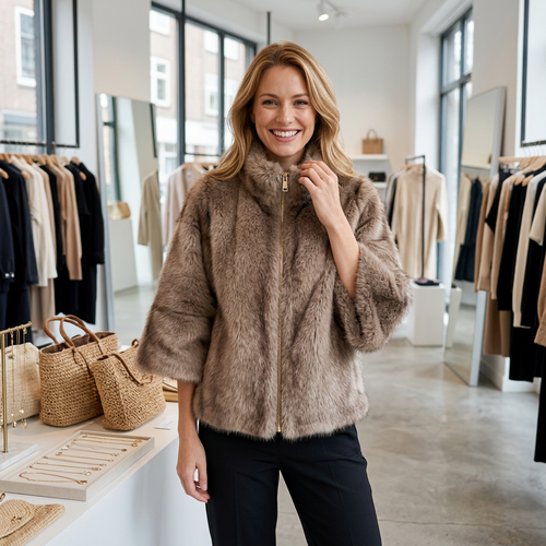 Faux Fur Jas – Model 41054