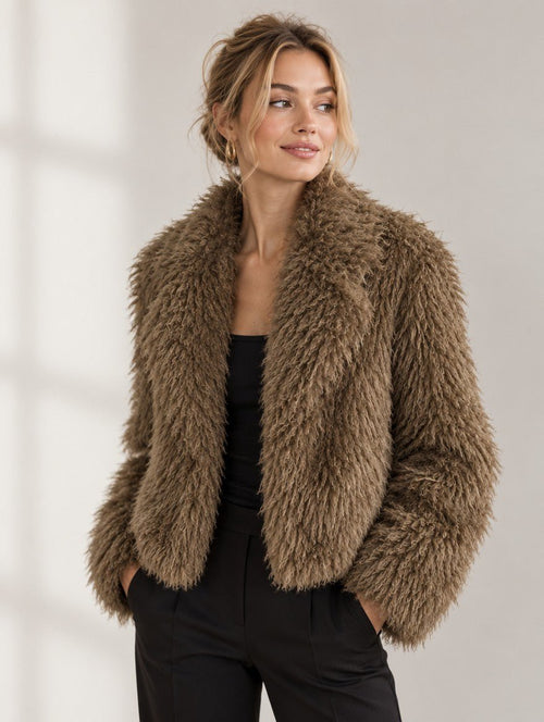 Faux Fur Shaggy Jas
